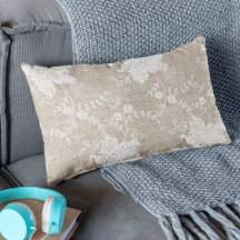 Rustikales Land Vintager Beige-Einbruch und weiße 