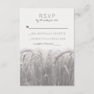 Rustikales Land Wedding RSVP Cards Karte