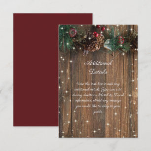 Rustikales Land Weihnachten Pine Garland Wald Schn Begleitkarte