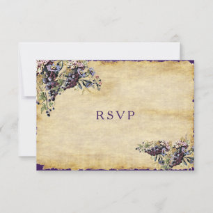Rustikales Land, Weingarten, Gewohnte Hochzeit RSVP Karte