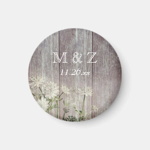 Rustikales Land Weißholz Hochzeit retten das Datu Magnet