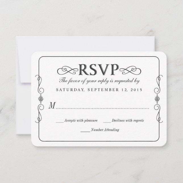 Rustikales Landhaus Hochzeit RSVP (Vorderseite)