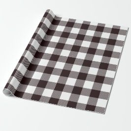 Rustikales Landhaus Schwarz-Weiß-Flanell Geschenkpapier