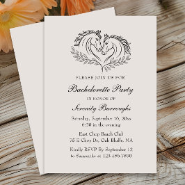 Rustikales Landhorn Eleganter Western Einladung