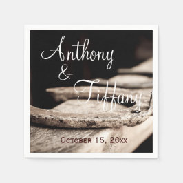 Rustikales Landhorseshoes Cowboy Wedding Napkins Serviette