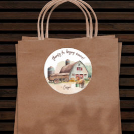 Rustikales Landpferd Geburtstag Vielen Dank Runder Aufkleber