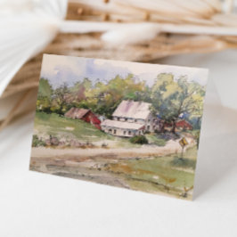 Rustikales Landschaftsbild auf der Landstraße Dankeskarte