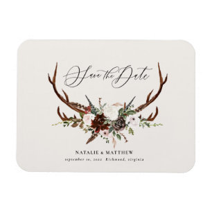 Rustikales Laub und Ameise Save the Date Magnet
