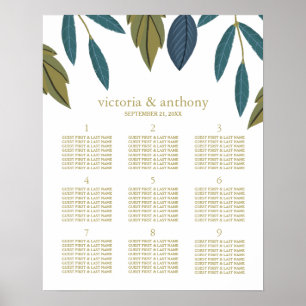 Rustikales Leaf-Hochzeitssattel Poster
