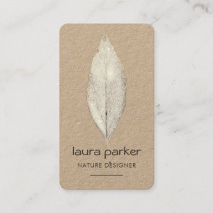 Rustikales Leaf Trockene Natur Yoga Meditation Mas Visitenkarte