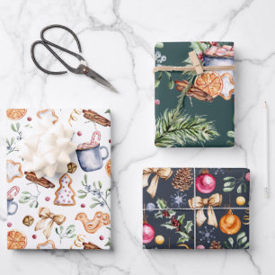 rustikales Lebkuchen - Packpapier Geschenkpapier Set