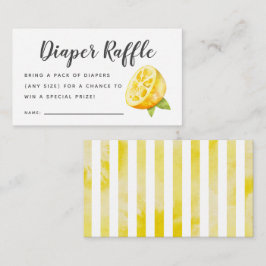 Rustikales Lemon Baby Showdusche Windeln Raffel Ti Begleitkarte