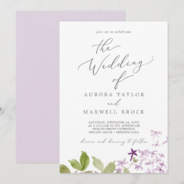 Rustikales Lilac, die Hochzeit von Einladung