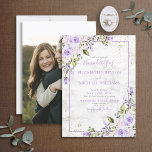 Rustikales Lilac Lavender Gold Marble Foto Hochzei Einladung<br><div class="desc">Mit diesem trendigen lilac lavender eucalyptus botanisch und Imitate goldgrün Aquarell-Design schaffen Sie die perfekte Hochzeitseinladung, mit einem Imitat Carrera Marmorhintergrund, handgeschriebener Schrifttyp und Imitaten Goldstaub. Auf der Rückseite der Einladung steht Ihr Lieblings-Verlobung-Foto. Kontaktieren Sie Designer für passende Produkte. Vielen Dank für die Unterstützung unseres kleinen Unternehmens, wir wissen es...</div>