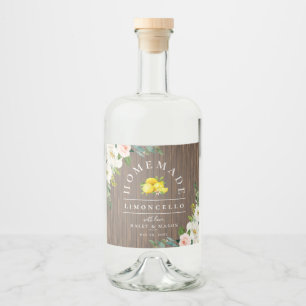 Rustikales Limoncello-Getränkeetikett Alkoholflaschenetikett