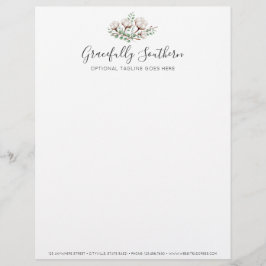 Rustikales Logo für Südwolle Blume Grünes Folio Briefkopf