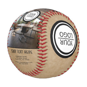 Rustikales Logo mit individuellem Text Unternehmen Baseball
