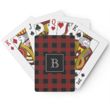 Rustikales Lumberjack Buffalo Kariert Monogram Ini