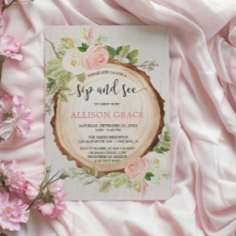 Rustikales Mädchen schluchzen und sehen sich grün- Einladung