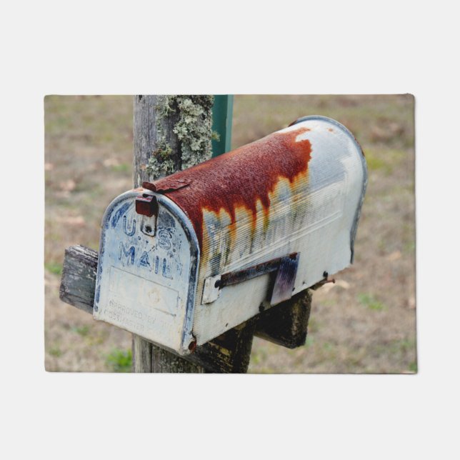 Rustikales Mailbox-Portrait Fußmatte (Vorderseite)