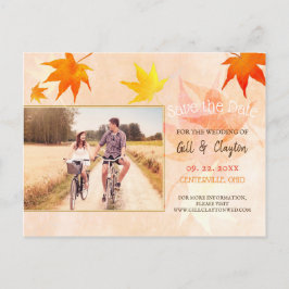 Rustikales Maple Wedding Foto Save the Date Postkarte