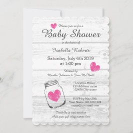 Rustikales Mason Jar Babydusche Einladungen aus St