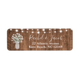 Rustikales Mason Jar Blume & Lights Brautparty
