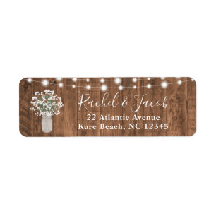 Rustikales Mason Jar Blume & Lights Brautparty