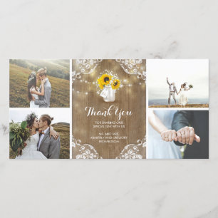 Rustikales Maurer-Glas-Gipskraut und Dankeskarte