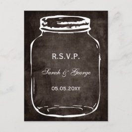 rustikales Maurerschiff Hochzeit Rsvp Einladungspostkarte