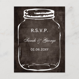 rustikales Maurerschiff Hochzeit Rsvp Karte