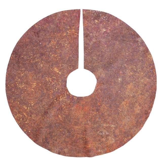 Rustikales Metall: strukturierte Oberfläche. Polyester Weihnachtsbaumdecke (Vorderseite)