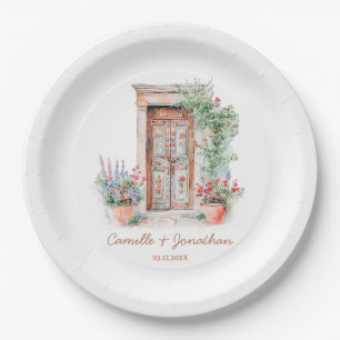 Rustikales Mexiko-Hochzeitspapier Pappteller