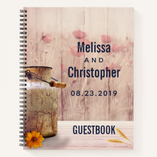 Rustikales Milk Can Country Wedbook Notizbuch