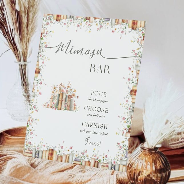 Rustikales Mimosa Bar Brautparty & Hochzeit Sockelschild (Von Creator hochgeladen)
