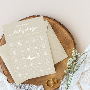 Rustikales Minimale finden Sie das Baby-Bingo-Spie Einladung