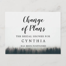  Rustikales Minimalis Pine Trees Woodland verschob Postkarte