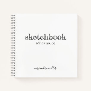 Rustikales Minimalistisch Hand Letter Sketchbook Notizbuch