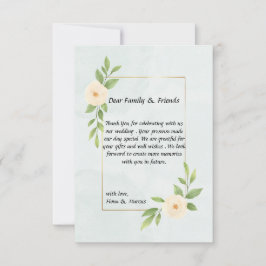 Rustikales Minimalistisches Elegante Danke Karte