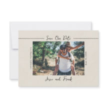 Rustikales Minimalistisches Foto Save the Date Pos
