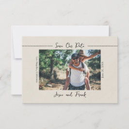 Rustikales Minimalistisches Foto Save the Date Pos