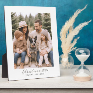 Rustikales Minimalistisches Foto Weihnachten Fotoplatte