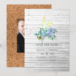 Rustikales Mint Boho Weinverkostung Hochzeitsfest  Save The Date