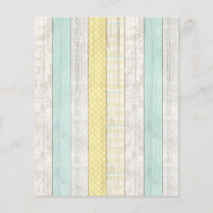 Rustikales Minze & Yellow Boho Geo Mod Scrapbook P Flyer