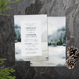 Rustikales Misty Mountain Lake Einladung