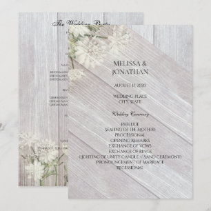 Rustikales modernes florales Hochzeitszeremonie-Pr Einladung