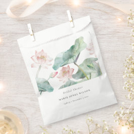 Rustikales, modernes Pastell Blush Wasserlilie Bra Geschenktütchen