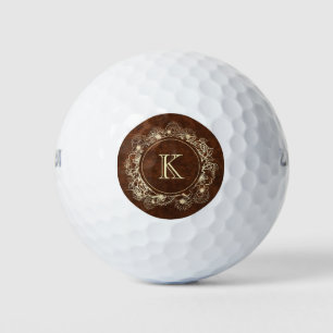 Rustikales Monogramm Elegantes Maßanfertigung Golfball