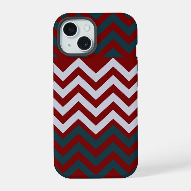 Rustikales Monogramm Groovy Chic iPhone 15 Hülle (Rückseite)