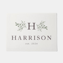 Rustikales Monogramm-Haustier Fußmatte